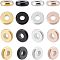 40Pcs 4 Colors Ion Plating(IP) 304 Stainless Steel Spacer Beads, Donut, Mixed Color, 6x1~2mm, Hole: 2mm, 10ocs/color