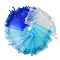 40Pcs 4 Colors Organza Bags Jewellery Storage Pouches Wedding Favour Party Mesh Drawstring Gift, Deep Sky Blue, 12x9cm, 10pcs/color