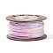 30M Segment Dyed Macrame Cotton Cord, Round Braided Rope, for Wall Hanging, Crafts, Gift Wrapping, Pink, 1mm, about 32.81 Yards(30m)/Roll