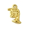 304 Stainless Steel Pendants,  Trumpet Charm, Golden, 17.5x13x3mm, Hole: 1.5mm