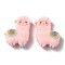 Silicone Beads, Alpaca, Pink, 30x26.5~27x9.5mm, Hole: 2.5mm