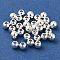 Brass Beads, Cadmium Free & Nickel Free & Lead Free, Round, 925 Sterling Silver Plated, 4mm, Hole: 1.6mm