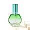 Rhombus Glass Spray Bottle, for Essential Oils, Perfume, Green, 4.5x7cm, Capacity: 12ml(0.41fl. oz)