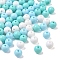 100pcs 3 Colors Opaque Acrylic Beads, Round, Mixed Color, 10x9mm, Hole: 2mm, 100pcs/set