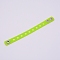 Kids Silicone Cord Bracelets, with Platinum Plated Iron Findings, Lawn Green, 7-1/8 inch(18cm), 15x2.5mm, Hole: 6mm