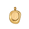 Flat Round Charms 304 Stainless Steel Pendants, Ion Plating(IP), Real 18K Gold Plated, 20x15mm