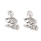 Tibetan Style Pendants, Cadmium Free & Nickel Free & Lead Free, Witch, for Halloween, Antique Silver, 13x11x3mm, Hole: 2mm