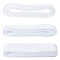 3 Rolls 3 Styles Polyester Gauze Ribbon, Clothes Accessories, White, 1/2~2 inch(12~50mm), 1 roll/style