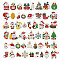 Christmas Alloy Enamel Pendants, Mixed Color, Golden, Mixed Shapes, 14~25.5x11.5~26x1.5~2.5mm, Hole: 1.6~2mm, 50pcs/bag