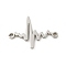 201 Stainless Steel Laser Cut Connector Charms, Stainless Steel Color, Heartbeat, 10x15x1mm, Hole: 1mm