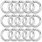 26Pcs Zinc Alloy Spring Gate Rings, Platinum, 25x4mm, Inner Diameter: 16.5mm