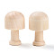 Unfinished Wood Mushroom Ornaments, for Arts and Crafts Projects Decoration, Home Decorations, Blanched Almond, 25x25x40~41mm