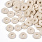Handmade Polymer Clay Beads, for DIY Jewelry Crafts Supplies, Disc/Flat Round, Heishi Beads, Light Goldenrod Yellow, 6x1mm, Hole: 2mm, about 23500pcs/1000g