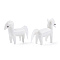 Handmade Lampwork Home Decorations, 3D Horse Ornaments for Gift, White, 61~64x18~20x46~49mm