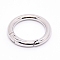 Alloy Spring Gate Rings, Cadmium Free & Lead Free, Platinum, 6 Gauge, 26x4mm