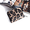 DIY Rectangle Leopard Print Zipper Wallet Set, Including PU Leather Bag Materials, Coconut Brown, 110x90x25mm