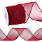 Polyester Organza Ribbons, for Flower Packaging, FireBrick, 2-1/2 inch(63mm), about 10.00 Yards(9.14m)/Roll