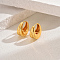 Classic Fashionable Brass Hoop Earrings for Women, Real 18K Gold Plated, Ring, 17mm