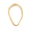304 Stainless Steel Linking Rings, Irregular Shape, PVD Vacuum Plating, Real 18K Gold Plated, 46x29x3.5mm, Inner Diameter: 40x23.5mm