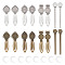 Blank Dome Alloy Bookmark Making Kit, Cadmium Free & Lead Free, Mixed Color, 81~130x22.5~31x2.5~4mm