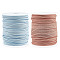 2 Rolls 2 Colors Flat Faux Suede Cord, with Spool, Mixed Color, 2.5x1mm, about 50 yards/roll, 1 roll/color
