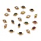Real 18K Gold Plated Brass Micro Pave Cubic Zirconia Links Connectors, Long-Lasting Plated, Oval, Mixed Color, 11.5x5x3.8mm, Hole: 1.2mm