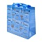 Hanukkah Theme Non-Woven Reusable Folding Gift Bags with Handle, Portable Waterproof Shopping Bag for Gift Wrapping, Rectangle, Dodger Blue, 23x21.5x11cm
