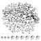90Pcs 3 Styles Brass Beads, Star, Platinum, 4~8x4~8x2.5~3.3mm, Hole: 1~1.5mm, 30pcs/style