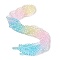 Transparent Painted Glass Beads Strands, Faceted, Rondelle, Colorful, 8x6.5mm, Hole: 1mm, about 60~62pcs/strand, 39~40cm
