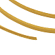 スエード調コード  フェイクレース  模造革でカバー片側  ゴールド  2.7x1.4mm  約98.42ヤード（90m）/ロール LW-JP0005-16-5