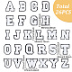 アルファベットシリーズ布アイロン接着/縫い付けワッペン  マスクと衣装のアクセサリー  アップリケ  a～zの文字  70~72x48~87x3  26個/セット  1セット/箱 PATC-FG0001-57-2