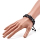 Bracelet de perles tressées multi-rangs en pierre pour hommes femmes BJEW-JB06916-4