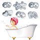 Benecreat Молды для бомбочек для ванны из алюминиевого сплава DIY-BC0007-01-6