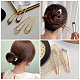 Biyun 12pcs 4 style fourche à cheveux en alliage de zinc OHAR-BY0001-01-7