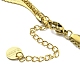 Ion Plating(IP) 304 Stainless Steel Herringbone Chains Double Layer Necklace NJEW-H013-01G-3