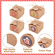 Confezione regalo di carta natalizia pieghevole rettangolare 24 pz con cordino e adesivi natalizi in carta a pois rotondi CON-WH0089-05-3