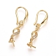 Brass Micro Pave Clear Cubic Zirconia Earring Hooks ZIRC-L086-008-2