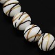 Round Shaped Handmade Gold Sand Lampwork Beads Strands LAMP-L001-10mm-01-1