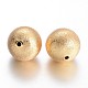 Perles rondes en laiton texturées KK-E671-02E-1
