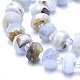 Chapelets de perles en agate avec dentelle bleue naturelle G-F715-032B-3