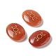 Piedras de palma de masaje curativo de aventurina roja natural G-E579-03B-2