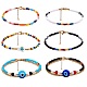 Set di braccialetti con perline in vetro stile 6 pz 6 BJEW-SZ0001-98-1
