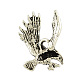 Tibetan Style Alloy Eagle/Hawk Charm Pendants TIBEP-23100-AS-FF-2