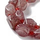 Chapelets de perles aux fraises en quartz naturel G-C182-14-01-4
