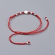 Feng Shui verstellbare Nylonschnur-Armbänder aus geflochtenen Perlen BJEW-JB04976-01-4