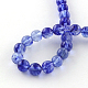 Azul sandía cuentas de vidrio de piedra hebras G-R342-4mm-17-3