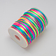 Polyester Cord Rattail Cords, Colorful, 2mm, about 90yards/roll