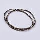 Chapelets de perles en verre électroplaqué GLAA-F077-FP01-2