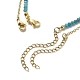 Set di collane con bavaglino in rilievo e perline miste con pietre preziose naturali e sintetiche da 2 pz NJEW-TA00106-4