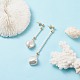 Shell Pearl Stud Earrings EJEW-TA00043-2